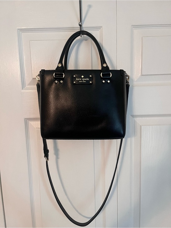 kate spade Handbags - kate spade Black Leather Top-Handle Satchel with Crossbody Strap